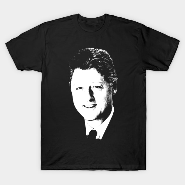 Bill Clinton Pop Art Portait T-Shirt by phatvo